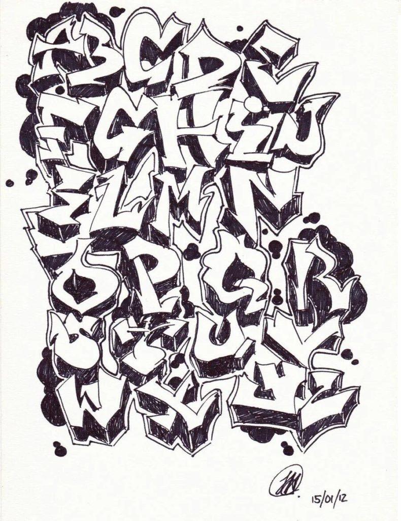 Алфавит для Граффити - ТОП-100 разных алфавитов для граффити