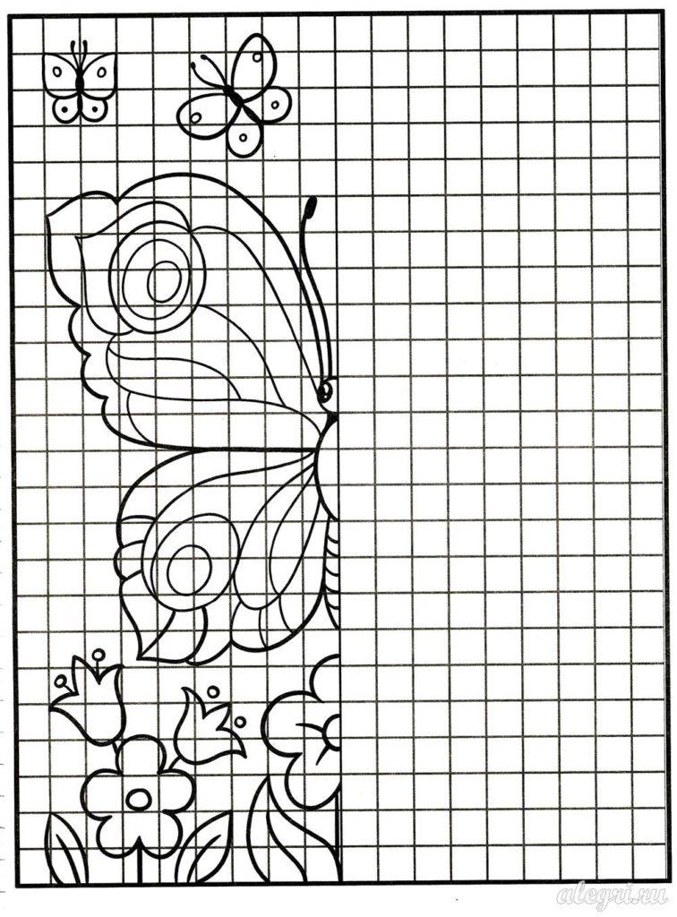 Рисунки по клеточкам в тетради - 290 Легких Рисунков по Клеточкам