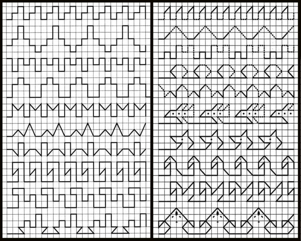 Рисунки по клеточкам в тетради - 290 Легких Рисунков по Клеточкам